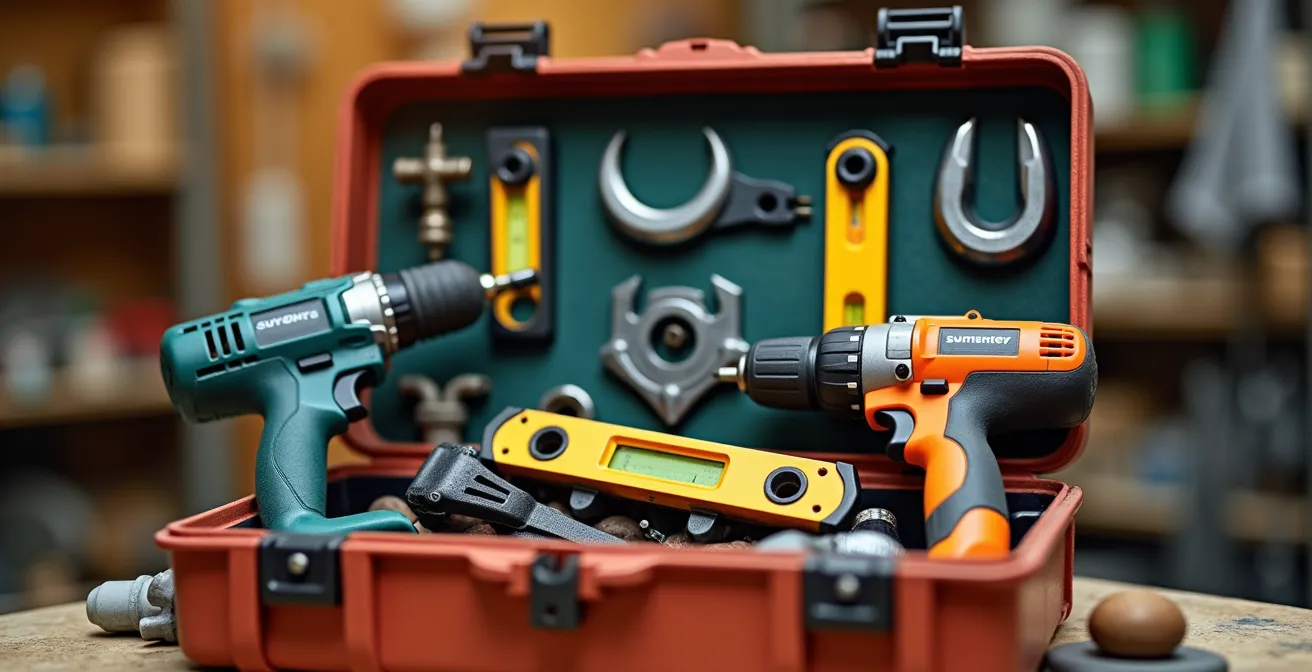 Boîte à outils professionnelle complète pour travaux de rénovation